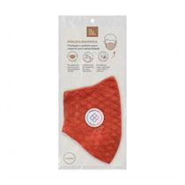 Máscara Anatômica Feminina Desencana Coral Brilho Trama