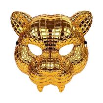 Máscara Animal Leopardo Dourado, Fontes De Festa De Halloween, Festa De Carnaval Prop