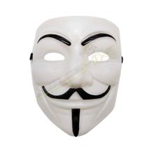Máscara Anonymous V de Vingança Branca - Terror / Halloween / Carnaval - Brink Fest