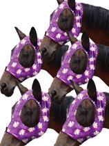 Máscara anti-moscas para cavalo, kit com 5 unidades, proteção UV, tamanho grande Máscara anti-moscas para cavalo, kit com 5 unidades, proteção UV, tamanho grande