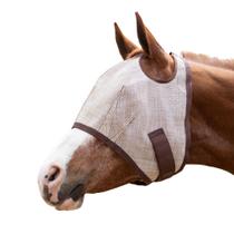 Máscara anti-moscas UV para cavalo Kensington, tamanho médio, dupla abertura para as orelhas, cor areia do deserto