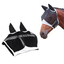 Máscara antimoscas para cavalo meia face com proteção UV e tela respirável Máscara antimoscas para cavalo meia face com proteção UV e tela respirável
