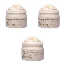 Máscara Argila Branca Acne 3 Unidades - Lucy's Máscara Argila Branca Acne 3 Unidades - Lucy's