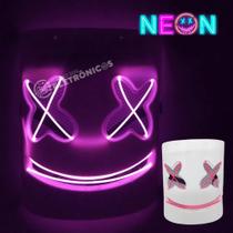 Máscara Assustadora Luz Neon Halloween Festa Fantasia Cosplay Balada XM21157 - Itaqui