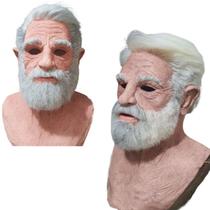 Máscara avó realista com detalhes de maquiagem impecáveis