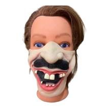 Máscara Banguelo Metade do rosto Látex c/Elástico Fantasia