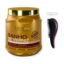 Máscara Banho de Verniz Forever Liss 1Kg +Escova Desembaraça Máscara Banho de Verniz Forever Liss 1Kg +Escova Desembaraça