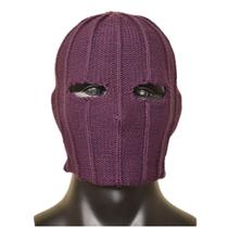 Máscara Baron Zemo, chapéu de malha roxo, cosplay, festa, adulto