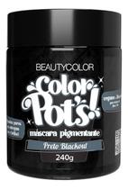 Máscara Beautycolor Color Pots Preto Blackout 240g