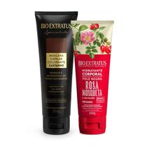 Máscara Bio Extratus Colorante Castanho 250g + Hidratante Pele Negra Rosa Mosqueta 200g Máscara Bio Extratus Colorante Castanho 250g + Hidratante Pele Negra Rosa Mosqueta 200g