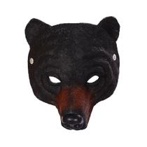 Máscara Black Bear Animal Cosplay Halloween, capa de meia face