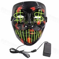 Máscara Black Ghost Full Face Full Face Luminous Cosplay Traje Máscara Black Ghost Full Face Full Face Luminous Cosplay Traje