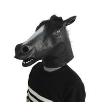 Máscara Black Horse Head Realistic Animal Resin Full Head Máscara Black Horse Head Realistic Animal Resin Full Head