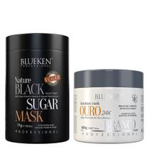 Máscara Black Sugar e Máscara Ouro Branco Blueken - 1Kg e 500G