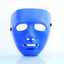 Máscara Branca Lisa Azul Sem Face Fantasia Halloween Festa - Trends