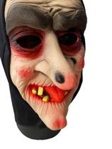 Máscara Bruxa Com Língua Para Fora Nariguda Terror Fantasia