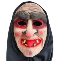 Máscara Bruxa Velha Nariguda Banguela Terror Halloween Susto