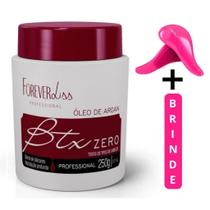 Máscara BTX Volume Zero Argan Oil 250g Forever Liss + escova desembaraçadora