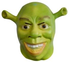 Máscara Cabeça Halloween Festa Sherk Fantasia Látex Capas