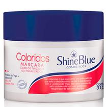 Mascara Cabelos Tingidos Tonalizados Coloridos Shine 315g - Shine Blue