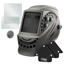 Máscara Capacete de Solda Automática 8k Esmerilhadeira + Esquadro e Lente
