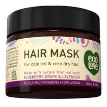 Máscara capilar EcoLove para cabelos secos e danificados 350ml com extrato de lavanda Máscara capilar EcoLove para cabelos secos e danificados 350ml com extrato de lavanda