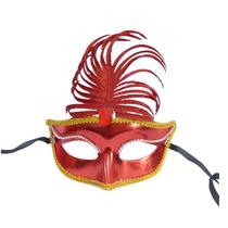 Máscara Carnaval, Festa a Fantasia de Gala Luxo com Penas e Pedras - MASKFANTASI
