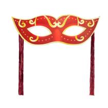 Máscara Carnaval Vermelho C/ Chicote Painel Grande Decoração
