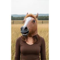 Máscara Cavalo Látex Realista - Cosplay Festa Halloween