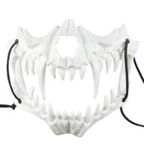 Máscara Caveira Boca Festa Halloween Meia Face Esqueleto Osso Dente Terror Máscara Caveira Boca Festa Halloween Meia Face Esqueleto Osso Dente Terror