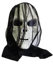 Máscara Caveira com Capuz e Cabelo para Fantasia de Halloween e Carnaval Máscara Caveira com Capuz e Cabelo para Fantasia de Halloween e Carnaval