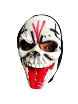 Máscara Caveira com piercing Punk e capuz de látex Fantasia Máscara Caveira com piercing Punk e capuz de látex Fantasia