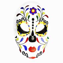 Máscara Caveira Mexicana Colorido Para Fantasia de Halloween Máscara Caveira Mexicana Colorido Para Fantasia de Halloween
