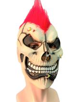 Máscara Caveira Punk com Pelos Esqueleto Gótico Fantasia