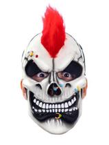Máscara Caveira Punk Em Látex Com Pelos Máscara Caveira Punk Em Látex Com Pelos