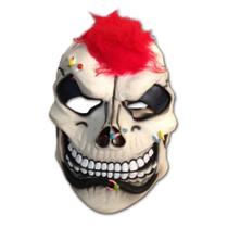 Máscara Caveira Punk Látex Com Elástico Esqueleto Sarcástico Halloween Cosplay Fantasia - Fantasias do Ó