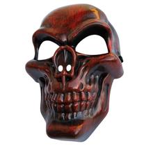 Máscara Caveira Vermelha Plástica Cosplay Carnaval Halloween Máscara Caveira Vermelha Plástica Cosplay Carnaval Halloween