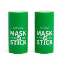 Máscara Chá Verde Remover de Cravos Anti-Acne Hidratante Facial Clareador Mask Stick Febella