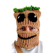 Máscara, chapéu, feito à mão, malha, Groot Tree Character, acrílico