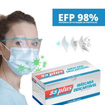 Máscara Cirúrgica Descartável Tripla Camada c/ Clipe Nasal - Caixa c/ 50 Unidades Máscara Cirúrgica Descartável Tripla Camada c/ Clipe Nasal - Caixa c/ 50 Unidades