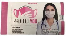 Máscara Cirúrgica Descartável Tripla Camada PROTECTYOU - (caixa 50un.)