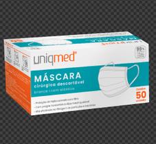 Máscara Cirúrgica Descartável UNIQCARE Caixa com 50 Unidades - uniqmed