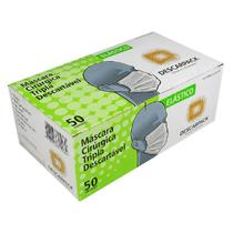 Máscara Cirúrgica Tripla com Elástico Descarpack Cartucho com 50 Unidades Máscara Cirúrgica Tripla com Elástico Descarpack Cartucho com 50 Unidades