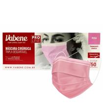 Máscara Cirurgica Tripla Descartável Vabene Pro Line Tam:único C/50 Uni Rosa Ref.:1522 Máscara Cirurgica Tripla Descartável Vabene Pro Line Tam:único C/50 Uni Rosa Ref.:1522