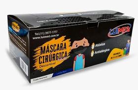 Máscara Cirúrgica Tripla Infantil Preta C/ Elástico - LUIMED (caixa com 50 un.)