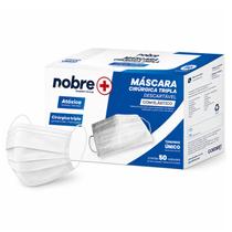 Máscara Cirúrgica Tripla Nobre Clipe Nasal - Branca Cx 50 Un Máscara Cirúrgica Tripla Nobre Clipe Nasal - Branca Cx 50 Un
