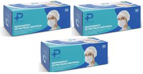 Máscara Cirurgica Tripla Proteção 98% Clipe Nasal 3 Cx 50 Un