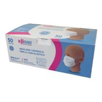 Máscara Cirúrgica Tripla Rosa Descartável Caixa C/ 50UN - DEJAMARO