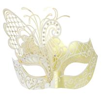 Máscara Coddsmz Venetian Butterfly Masquerade Metal Gold