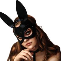 Máscara Coelho Em Couro Gatinha Festa Fantasia E Halloween Máscara Coelho Em Couro Gatinha Festa Fantasia E Halloween